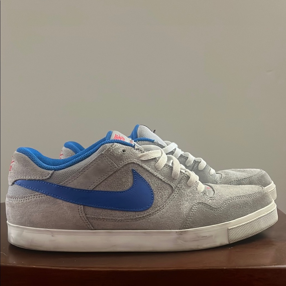 Gray and Blue Sneakers